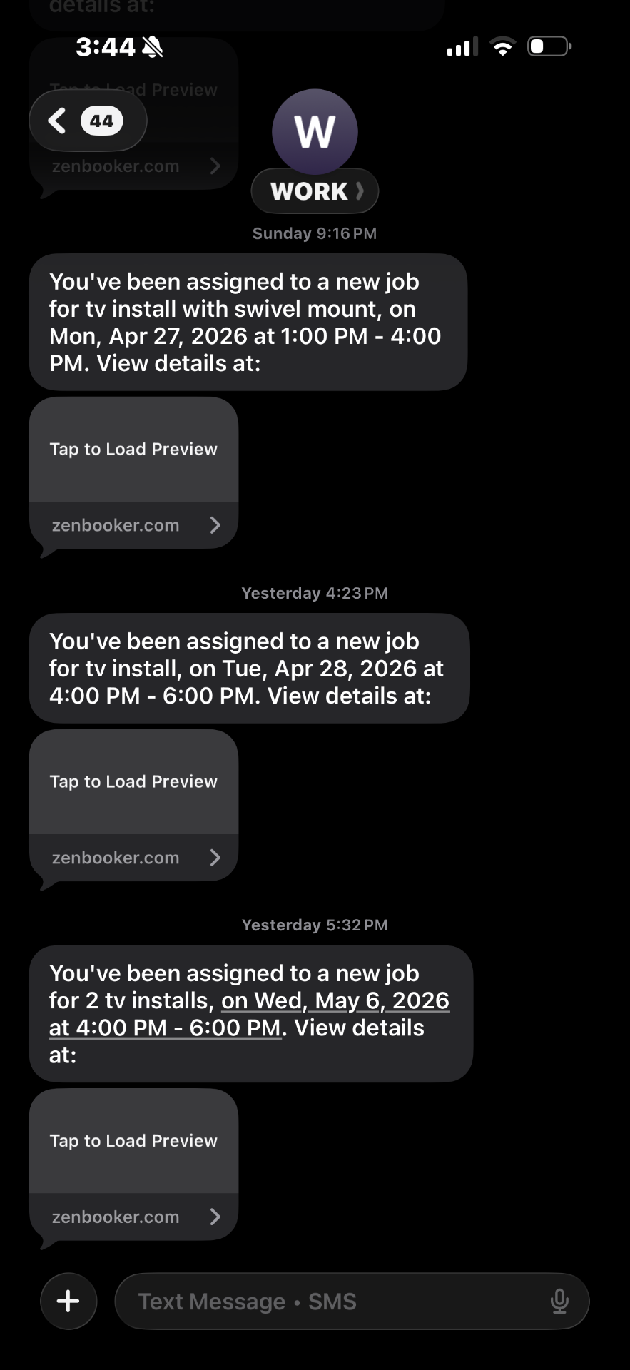 Customer text request 6